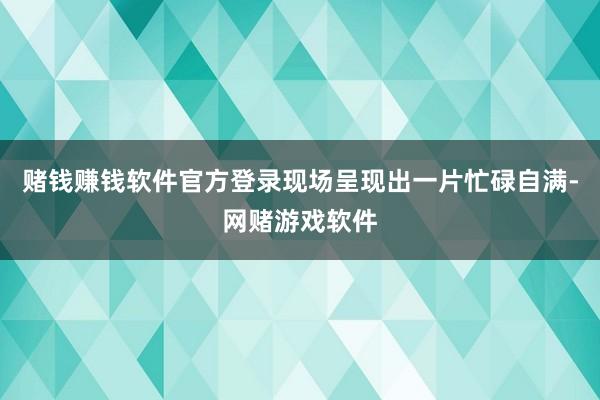 赌钱赚钱软件官方登录现场呈现出一片忙碌自满-网赌游戏软件