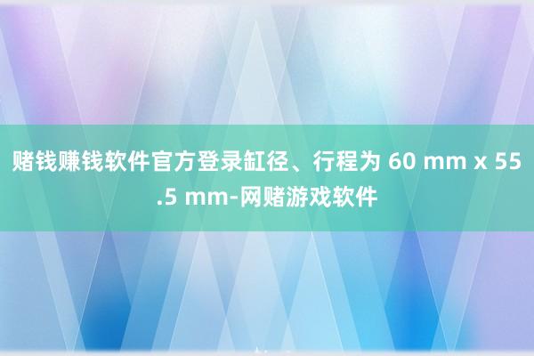 赌钱赚钱软件官方登录缸径、行程为 60 mm x 55.5 mm-网赌游戏软件