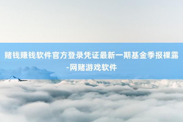 赌钱赚钱软件官方登录凭证最新一期基金季报裸露-网赌游戏软件