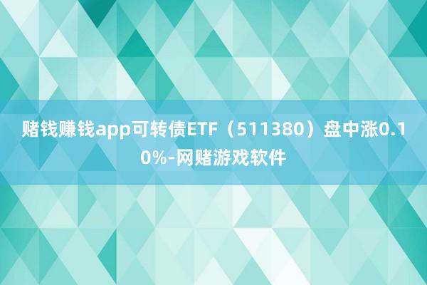 赌钱赚钱app可转债ETF（511380）盘中涨0.10%-网赌游戏软件