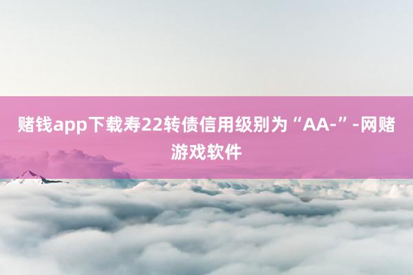 赌钱app下载寿22转债信用级别为“AA-”-网赌游戏软件