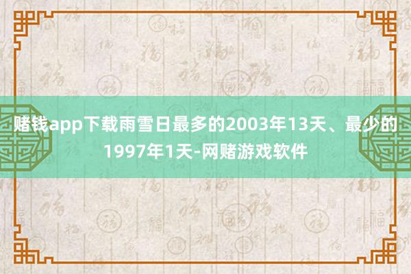 赌钱app下载雨雪日最多的2003年13天、最少的1997年1天-网赌游戏软件